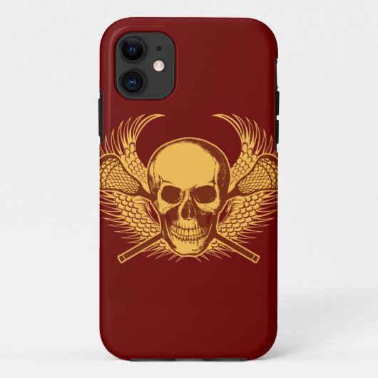 Lacrosse-Schädel iphone 5 Fall - Rot Case-Mate iPhone Hülle (Rückseite)