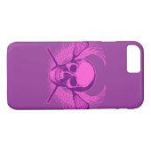 Lacrosse-Schädel iPhone 7 Fall - lila und rosa Case-Mate iPhone Hülle (Rückseite (Horizontal))