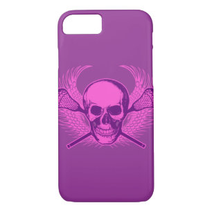 Lacrosse-Schädel iPhone 7 Fall - lila und rosa Case-Mate iPhone Hülle