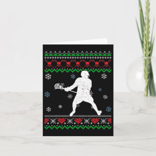 Lacrosse-Schlafanzug hässliches Weihnachtsgeschenk Karte