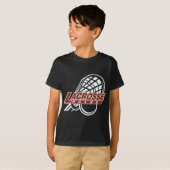 Lacrosse-schwarzer T - Shirt (Vorne ganz)
