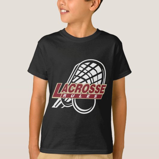 Lacrosse-schwarzer T - Shirt (Vorderseite)