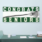 Lacrosse Senior Class Green Banner (Messe)