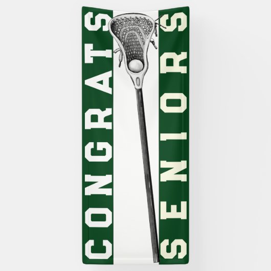 Lacrosse Senior Class Green Banner (Vertikal)