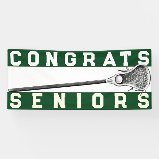 Lacrosse Senior Class Green Banner (Horizontal)