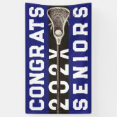 Lacrosse Senior Night Blue Banner (Vertikal)