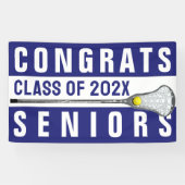 Lacrosse Senior Night Blue Banner (Horizontal)