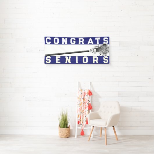 Lacrosse Senior Night Blue Banner (Insitu)