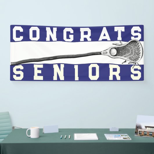 Lacrosse Senior Night Blue Banner (Messe)
