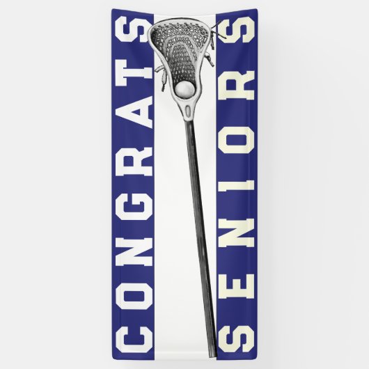 Lacrosse Senior Night Blue Banner (Vertikal)