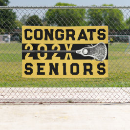 Lacrosse Senior Night Gold Banner