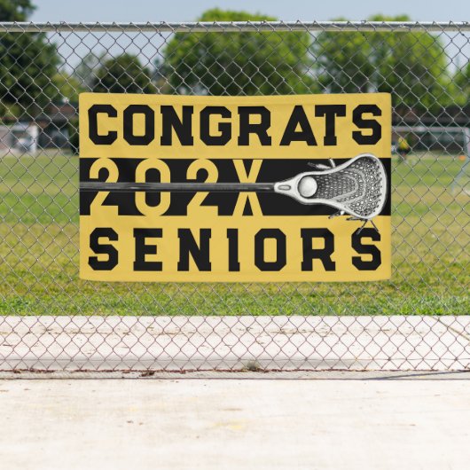 Lacrosse Senior Night Gold Banner (Insitu)