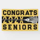 Lacrosse Senior Night Gold Banner (Horizontal)
