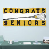 Lacrosse Senior Night Gold Banner (Messe)