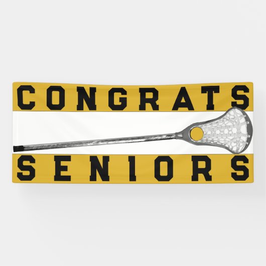 Lacrosse Senior Night Gold Banner (Horizontal)