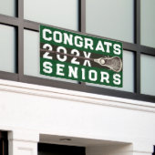 Lacrosse Senior Night Green Banner (Äußeres Gebäude)