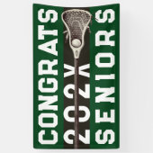 Lacrosse Senior Night Green Banner (Vertikal)