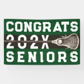 Lacrosse Senior Night Green Banner (Horizontal)