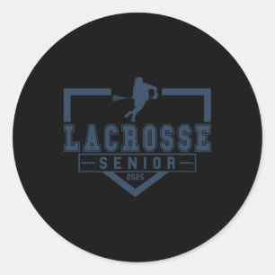 Lacrosse Senior Night Lacrosse Senior 2025 Graduat Runder Aufkleber