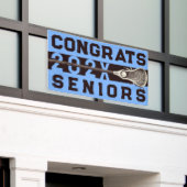 Lacrosse Senior Night Light Blue Banner (Äußeres Gebäude)