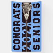 Lacrosse Senior Night Light Blue Banner (Vertikal)