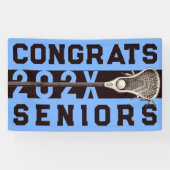 Lacrosse Senior Night Light Blue Banner (Horizontal)