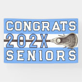 Lacrosse Senior Night Light Blue Banner (Horizontal)