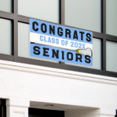 Lacrosse Senior Night Light Blue Banner (Äußeres Gebäude)