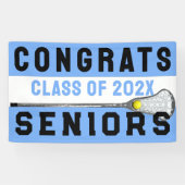 Lacrosse Senior Night Light Blue Banner (Horizontal)