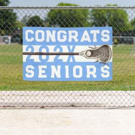 Lacrosse Senior Night Light Blue Banner