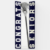 Lacrosse Senior Night Navy Blue Banner (Vertikal)