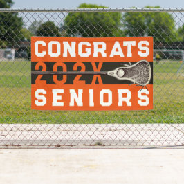 Lacrosse Senior Night Orange Banner