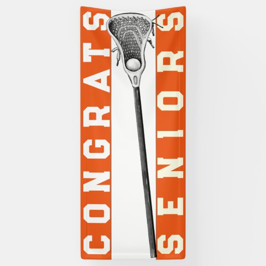 Lacrosse Senior Night Orange Banner (Vertikal)