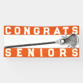 Lacrosse Senior Night Orange Banner (Horizontal)