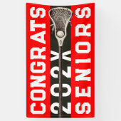 Lacrosse Senior Night Red Banner (Vertikal)