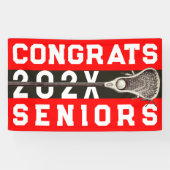 Lacrosse Senior Night Red Banner (Horizontal)