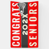 Lacrosse Senior Night Red Banner (Vertikal)