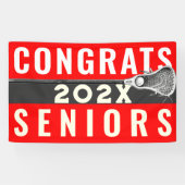 Lacrosse Senior Night Red Banner (Horizontal)