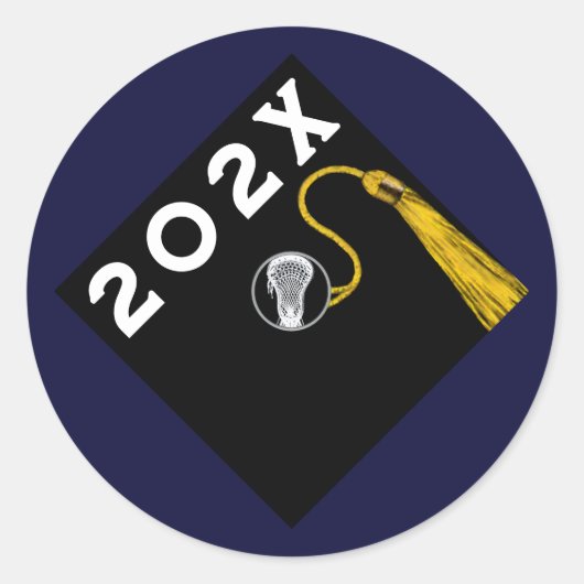 Lacrosse Senior Night Runder Aufkleber (Vorderseite)