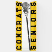 Lacrosse Senior Night Yellow Banner (Vertikal)