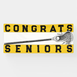 Lacrosse Senior Night Yellow Banner