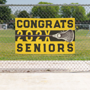 Lacrosse Senior Night Yellow Banner