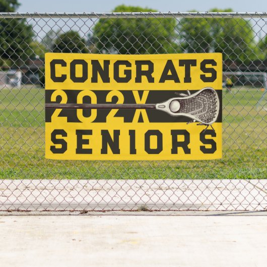 Lacrosse Senior Night Yellow Banner (Insitu)