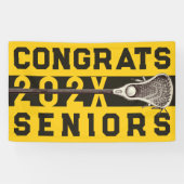Lacrosse Senior Night Yellow Banner (Horizontal)
