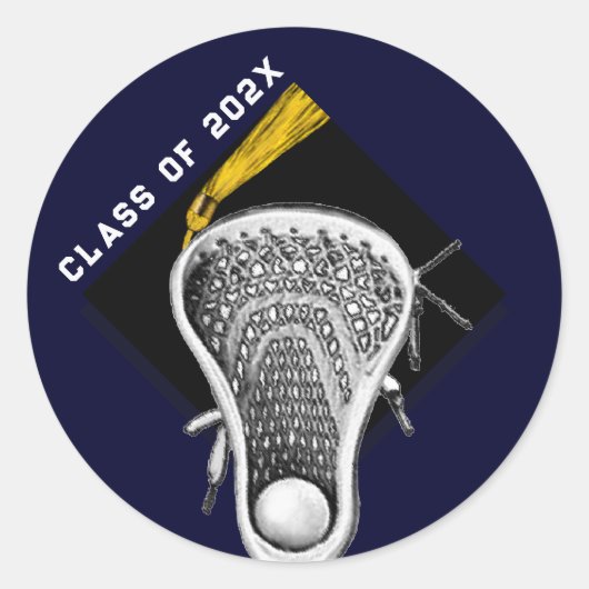 Lacrosse Seniors Classic Round Sticker (Vorderseite)