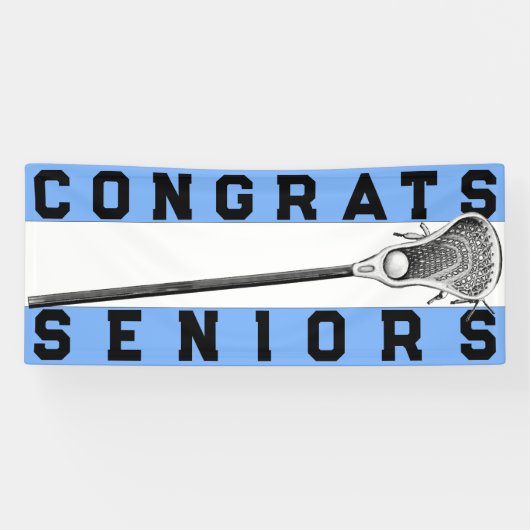 Lacrosse Seniors Light Blue Banner (Horizontal)