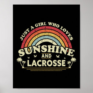 Lacrosse Shirt. Ein Mädchen, das Sonnenschein und Poster
