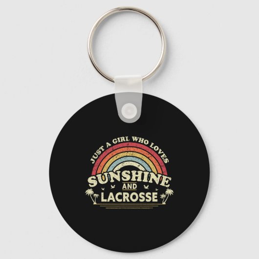 Lacrosse Shirt. Ein Mädchen, das Sonnenschein und  Schlüsselanhänger (Vorderseite)