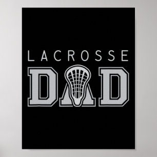 Lacrosse Shirt für den Vater Lax Stick Kopf Vatert Poster