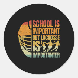 Lacrosse Shirt Lax Lacrosse ist wichtig für Boys Runder Aufkleber
